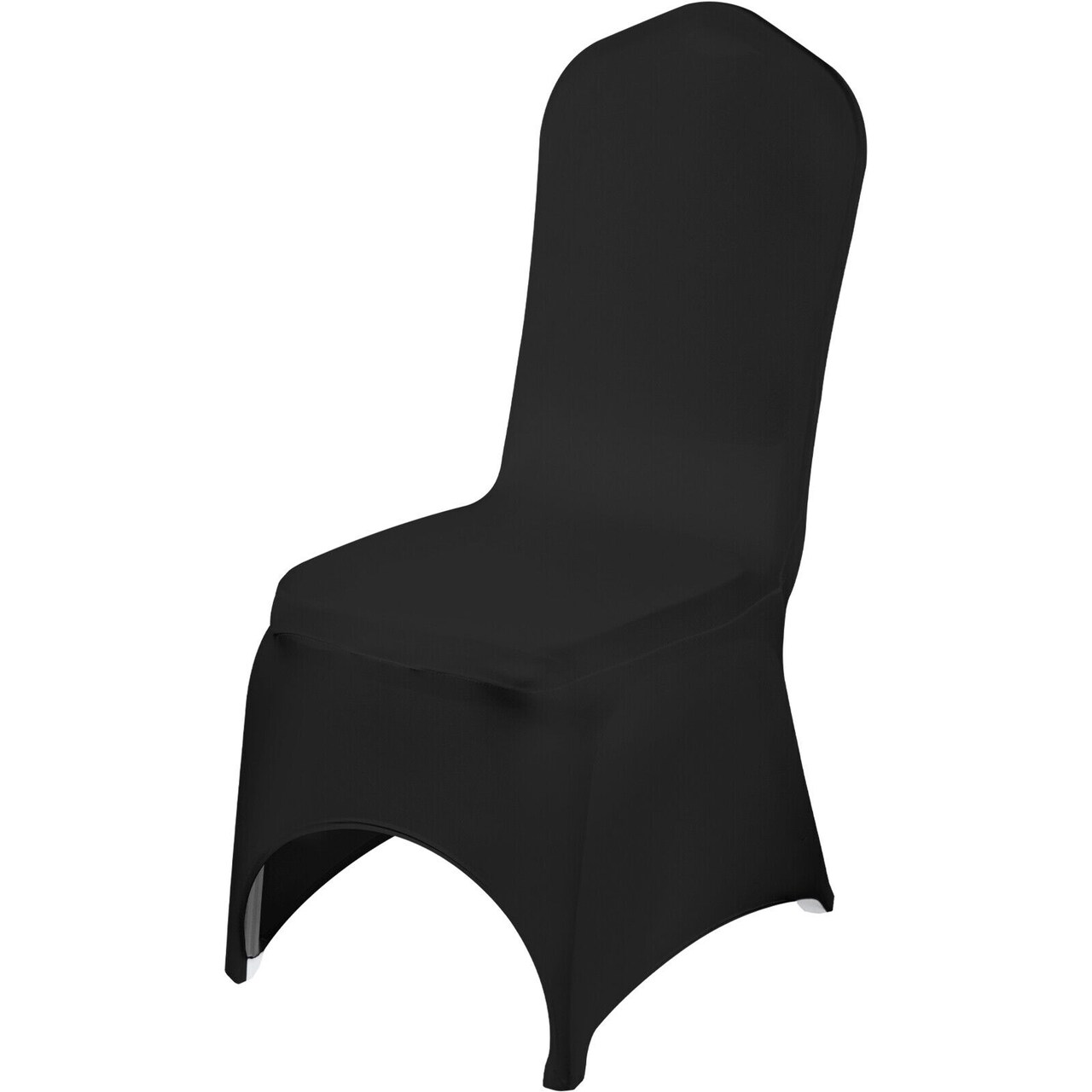 50Pcs Black Stretch Spandex Folding Chair Covers for Formal Decoration
